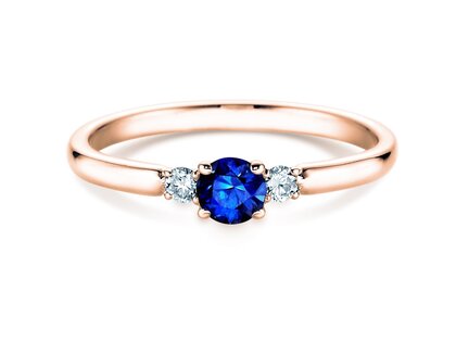 Farbsteinring Vivid Petite in Roségold