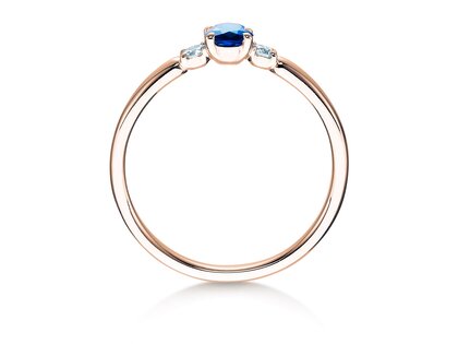 Farbsteinring Vivid Petite in Roségold