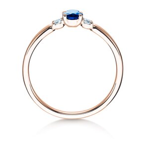 Farbsteinring Vivid Petite in Roségold