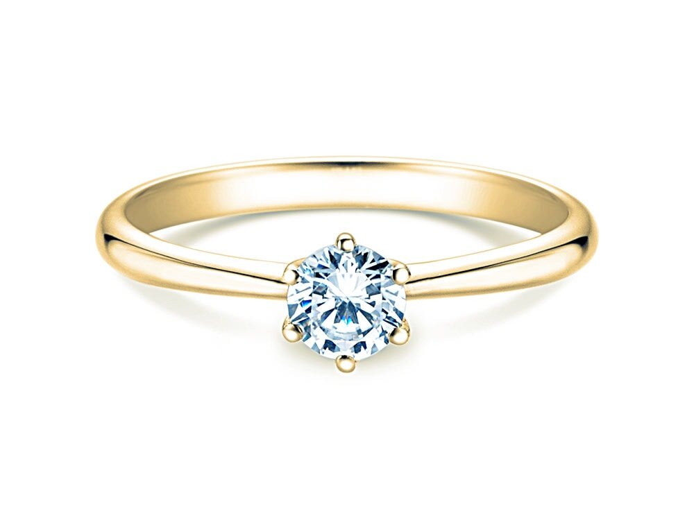 Solitärring Spirit in 18K Gelbgold mit Labordiamant 0,50ct E/VS