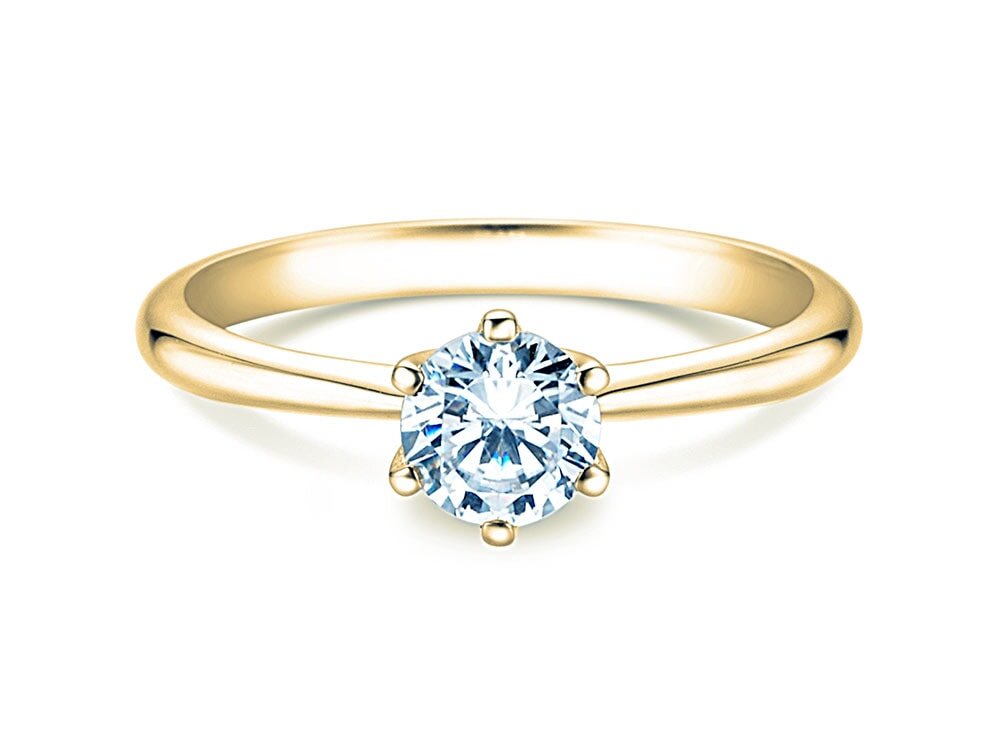 Solitärring Spirit in 9K Gelbgold mit Labordiamant 1,00ct E/VS