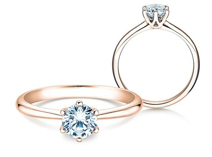 Solitärring Spirit in 14K Roségold mit Diamant 1,00ct G/SI