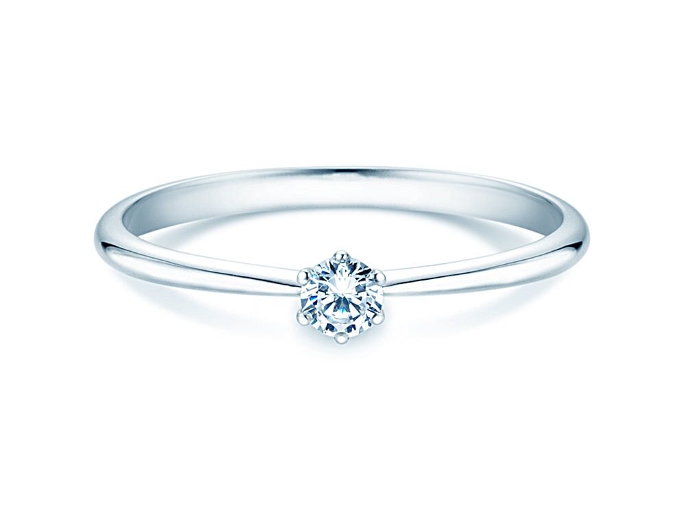 Solitärring Spirit in Silber 925/- mit Labordiamant 0,15ct E/VS