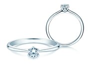 Solitärring Spirit in 9K Weißgold mit Diamant 0,25ct