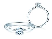Solitärring Spirit in 9K Weißgold mit Diamant 0,50ct