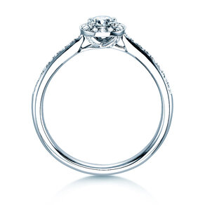 Diamantring Halo Petite in Weißgold