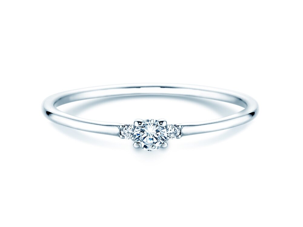 Ring Vivid Petite Diamond in Platin 950/- mit Diamanten 0,10ct G/SI