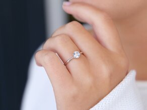 Ring Classic 6 in 9K Weißgold mit Labordiamant 0,75ct