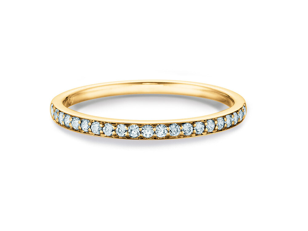 Eternityring Alliance in 18K Gelbgold mit Diamanten 0,21ct G/SI