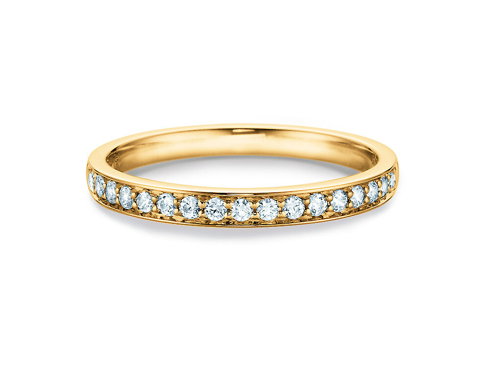 Eternityring Alliance in 18K Gelbgold mit Diamanten 0,255ct G/SI