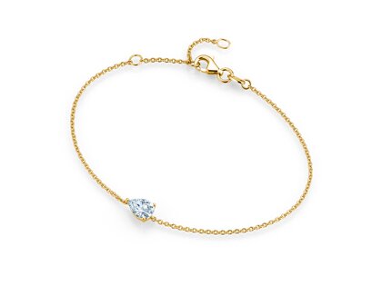 Armband Diamond Drop Labordiamant in Gelbgold