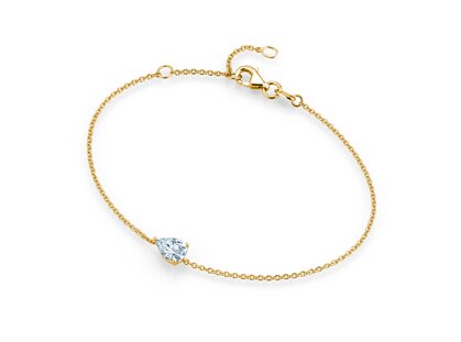 Armband Diamond Drop Labordiamant in Gelbgold