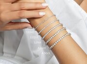 Tennisarmband Modern in Weißgold