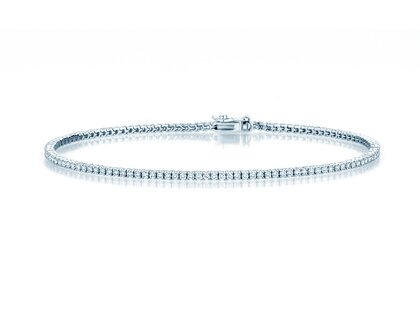 Tennisarmband Modern in Weißgold