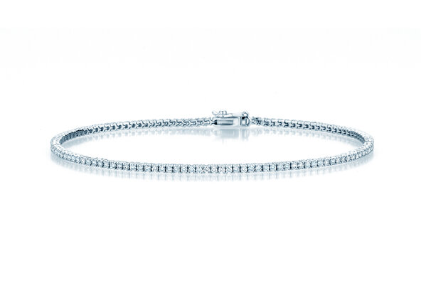 Tennisarmband Modern in Weißgold