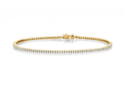 Tennisarmband Modern in Gelbgold