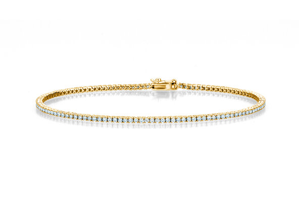 Tennisarmband Modern in Gelbgold