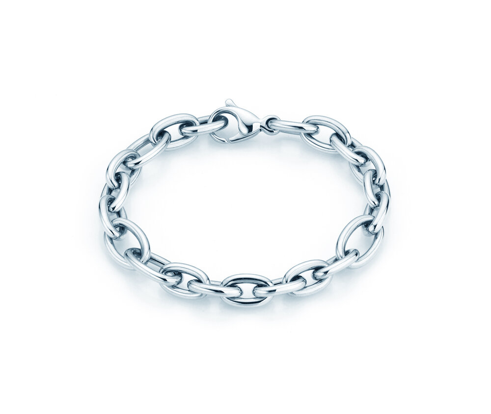 Armband Soft Link in 14K Weißgold, 17,5cm