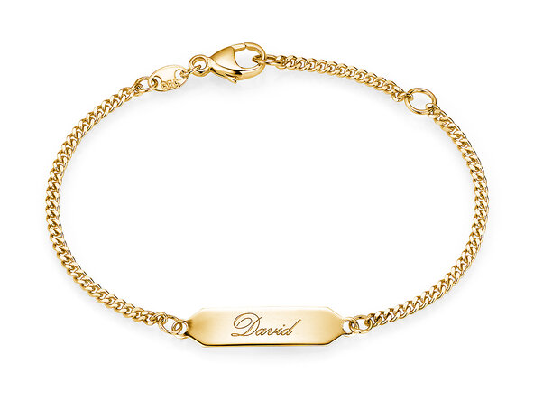 Armband Taufband Classic in Gelbgold