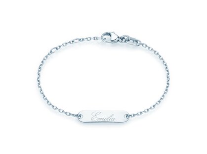 Taufband Modern in 18K Weißgold, 14cm