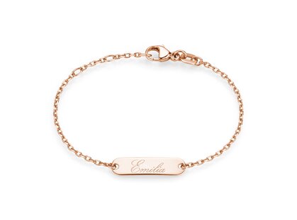 Taufband Modern in Roségold