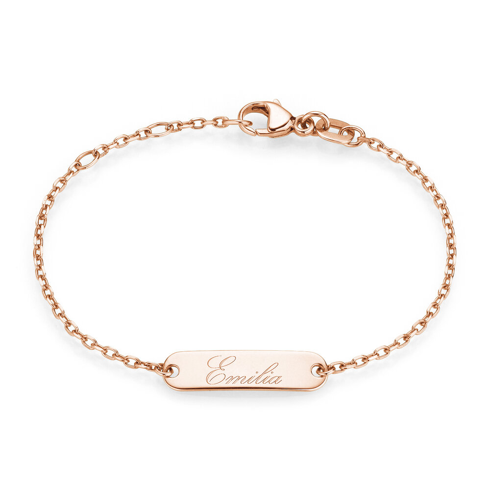 Taufband Modern in 14K Roségold, 14cm