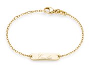 Taufband Modern in Gelbgold