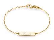 Taufband Modern in Gelbgold