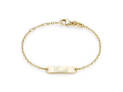 Taufband Modern in Gelbgold