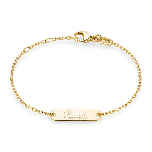 Taufband Modern in Gelbgold