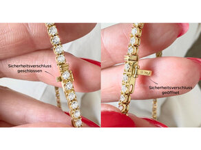 Tennisarmband Clean in Weißgold