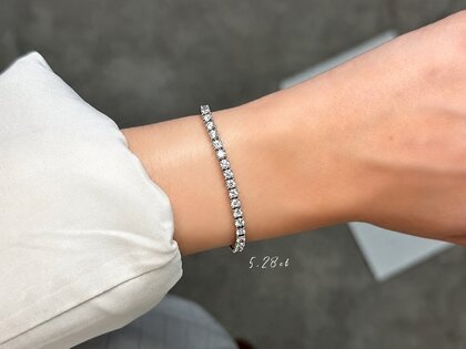 Tennisarmband Clean in Weißgold