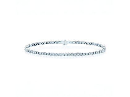 Tennisarmband Clean in Weißgold
