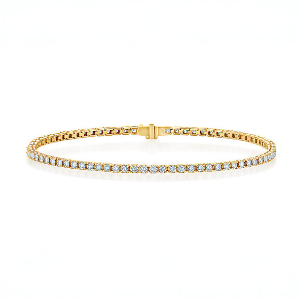 Tennisarmband Clean in Gelbgold