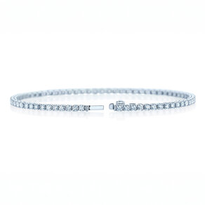 Tennisarmband Clean in Weißgold