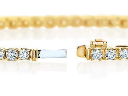 Tennisarmband Clean in Gelbgold