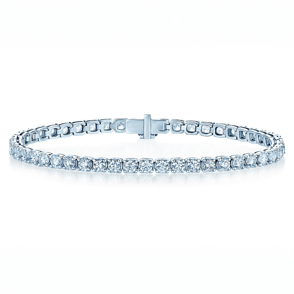 Tennisarmband Clean in 14K Weißgold mit Diamant 5.06ct G/SI, 17,5cm