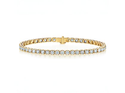 Tennisarmband Clean in 18K Gelbgold mit Diamant 5.28ct G/SI, 18,5cm