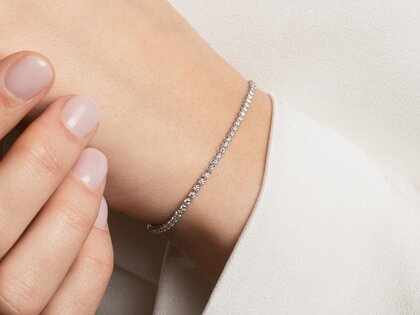 Tennisarmband in Roségold
