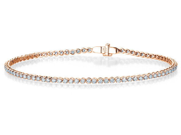 Tennisarmband in Roségold
