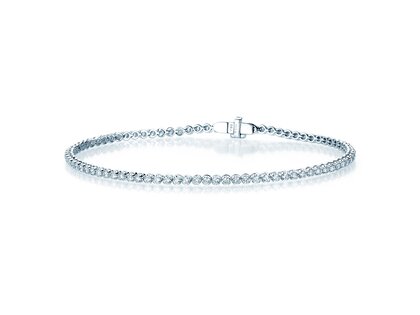 Tennisarmband in Weißgold