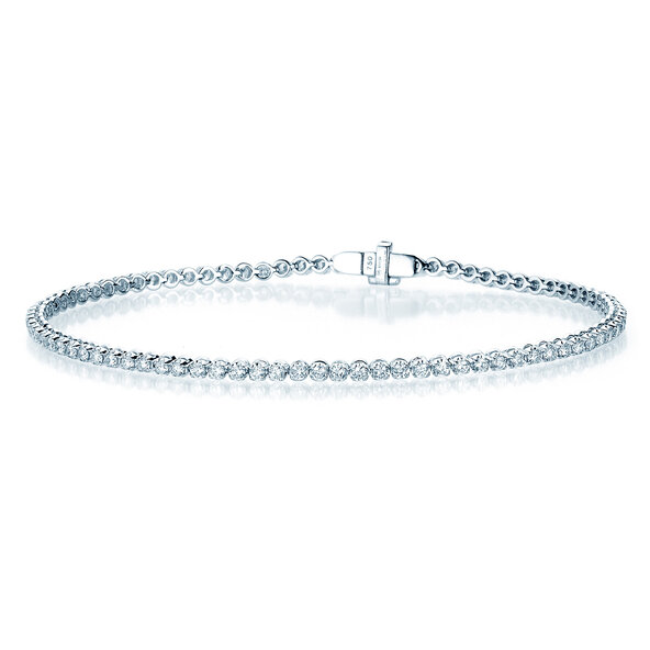 Tennisarmband in Weißgold