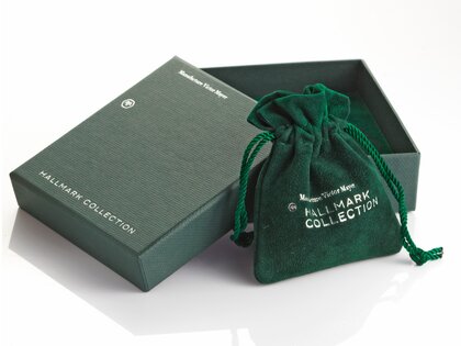 Handgefertigte Manschettenknöpfe Onyx Classy in Silber (925/ ), 16,5 x 13,6mm