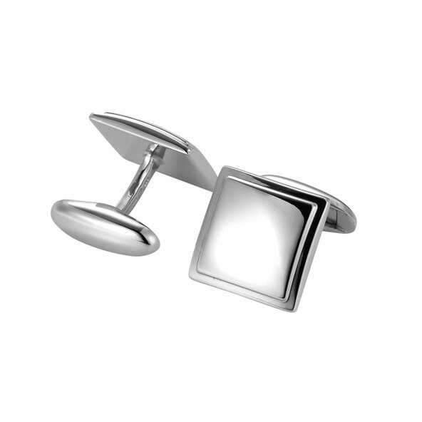 Handgefertigte Manschettenknöpfe Cosmopolitan in Silber (925/ ), 16,2 x 16,2mm