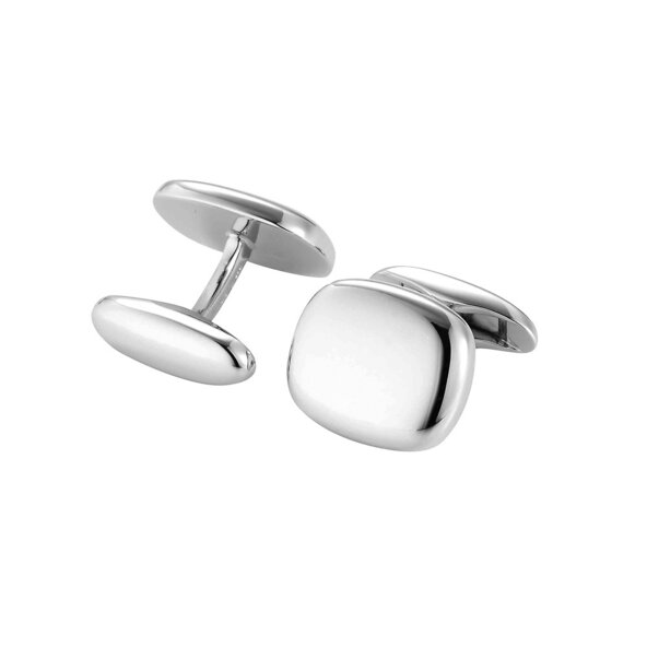 Handgefertigte Manschettenknöpfe Cosmopolitan in Silber (925/ ), 17,4 x 14,4mm