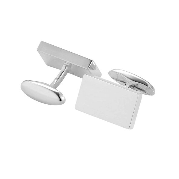 Handgefertigte Manschettenknöpfe Cosmopolitan in Silber (925/ ), 20 x 11,9mm
