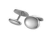 Handgefertigte Manschettenknöpfe Cosmopolitan in Silber (925/ ), oval 19,2 x 15,3mm