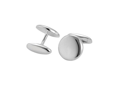 Handgefertigte Manschettenknöpfe Cosmopolitan in Silber (925/ ), rund 16,4mm