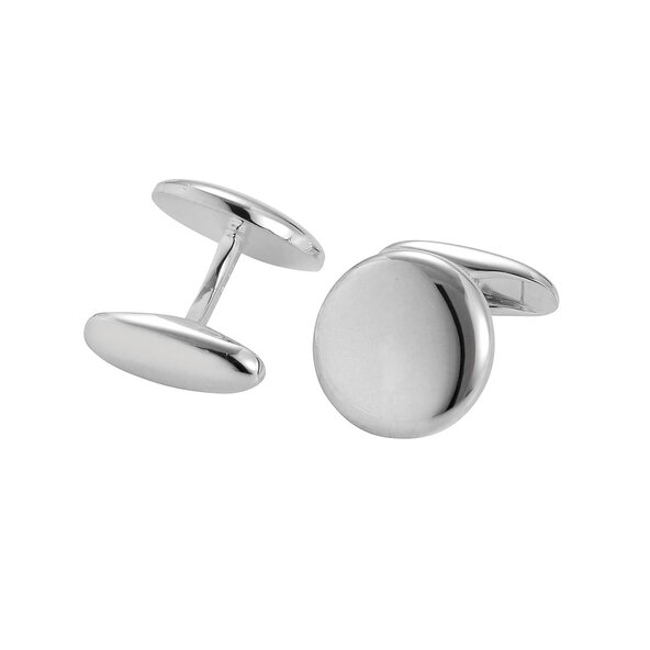 Handgefertigte Manschettenknöpfe Cosmopolitan in Silber (925/ ), rund 16,4mm