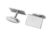 Handgefertigte Manschettenknöpfe Cosmopolitan in Silber (925/ ), 18,9 x 13mm